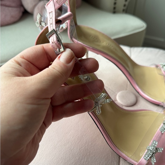 Mach & Mach Pink Bow Heels SZ 9.5/50 - Picture 5 of 8